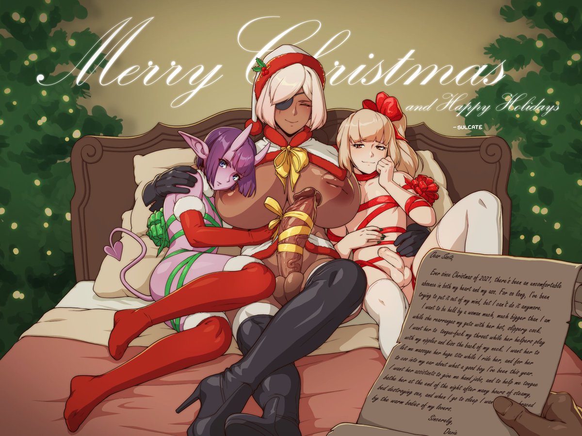 Sulcate_NSFW's tweet photo. christmas is coming up! i hope everyone has a great holiday this year ^^ 🎄🎁🎅 https://t.co/t7ZCdMfEjT