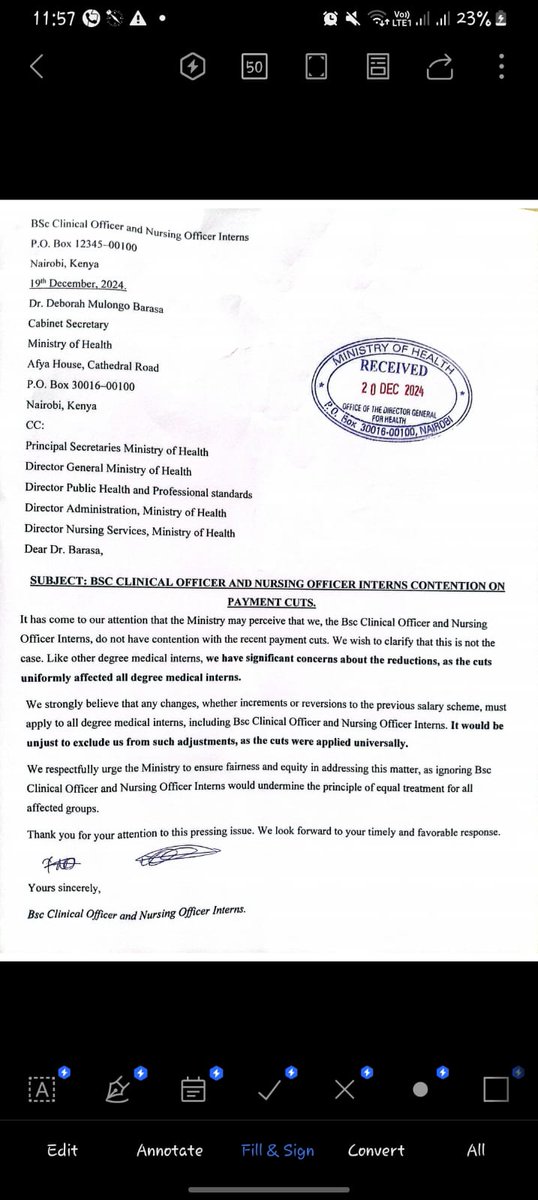 Fair work deserves fair pay. Lowering the pay for the two cadres is unjust. Kindly reconsider and restore their rightful earnings.<a href="/MOH_Kenya/">Ministry of Health</a> <a href="/WilliamsRuto/">William Samoei Ruto, PhD</a> <a href="/KindikiKithure/">Kithure Kindiki</a> <a href="/psmuthoni/">Mary Muthoni Muriuki, CBS, HSC</a> <a href="/DeboraBarasa/">Dr Deborah Mlongo Barasa</a> <a href="/koske_felix/">felix koskei</a>
