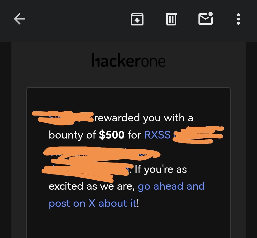 Yay, i was awarded 500£ :)  on <a href="/Hacker0x01/">HackerOne</a>