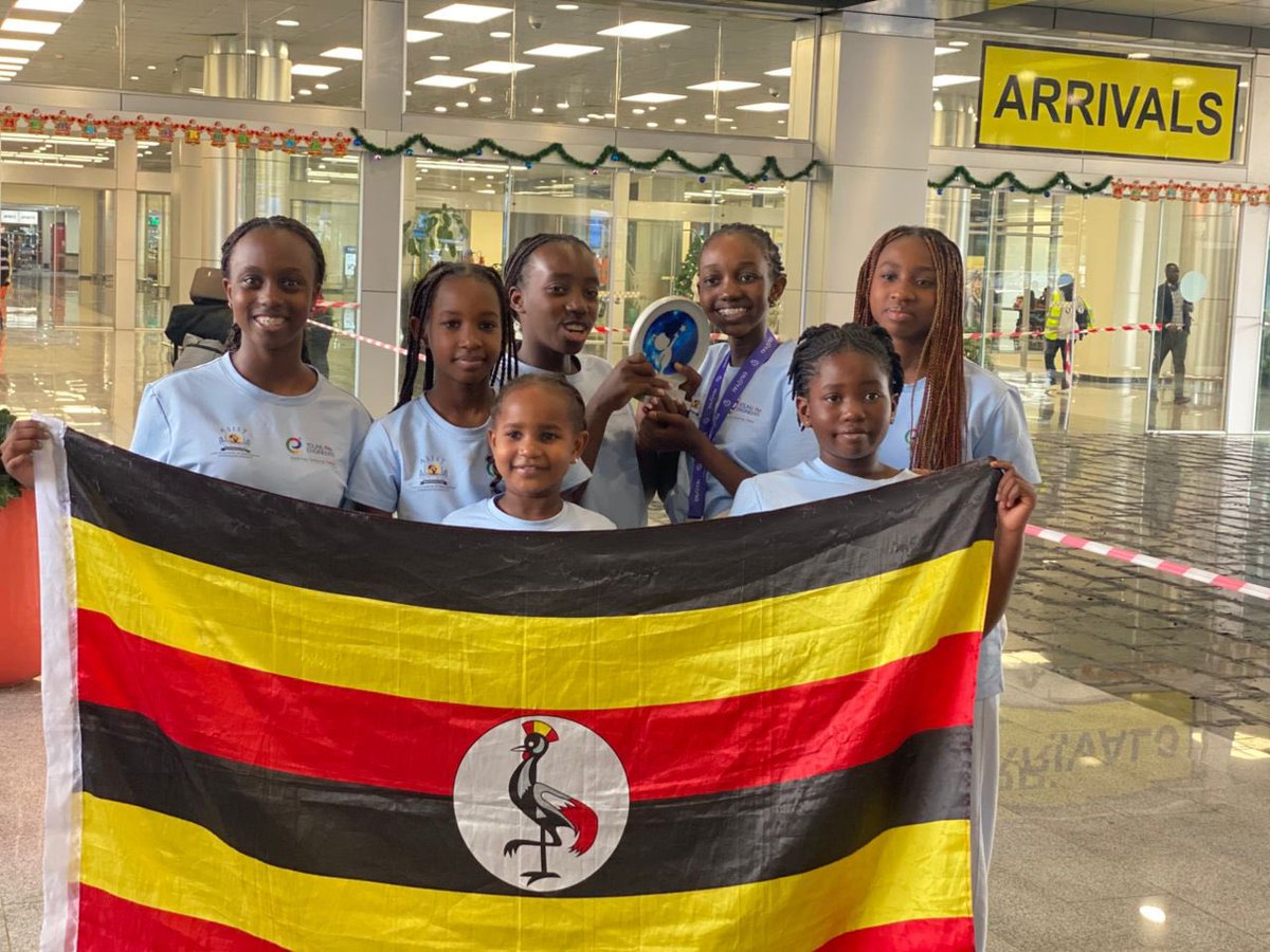 YoungEngneersUG's tweet image. HEROES' WELCOME🇺🇬
We proudly received our young engineers team at Entebbe Airport today, returning from ENJOYAI 2024 Global Final in Shanghai, China as CHAMPIONS of the Galactic Defense Battle 2024 Global Final & winners of the Most Dedicated & Team Spirit Award! Congratulations…