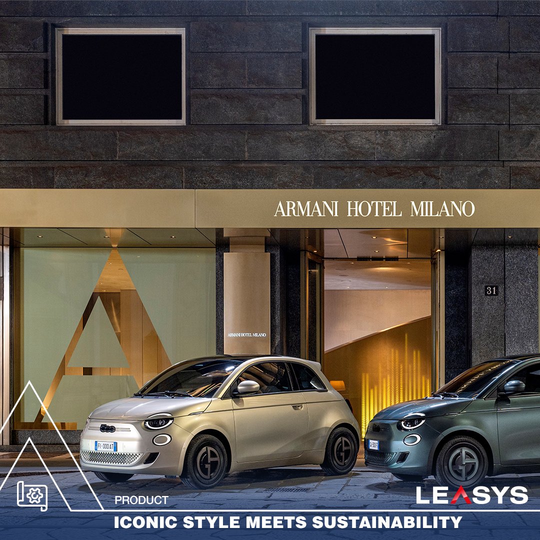 The elegance of Giorgio Armani meets the sustainable innovation of the Fiat 500e in the new Collector's Edition. An icon of style that drives the future of electrification, now available to order. 
#Leasys