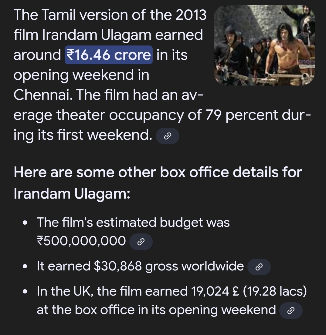 PramodPsPk7684's tweet image. Disaster #SizeZero Tamil Nadu gross : 7.5Cr

Disaster #Varna / #IrandamUlagam Tamil version gross is 16.4Cr+ 👇