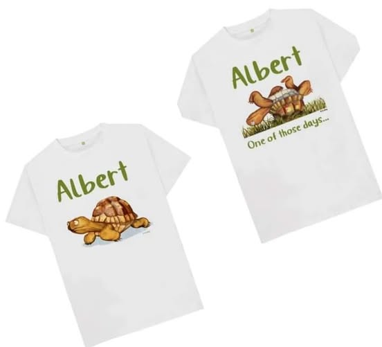 AlbertTortoise's tweet photo. Our #ALBERTthetortoise #tshirts are available in two #designs based on ALBERT #picturebook #illustrations... in a range of sizes. We do #totebags too. https://t.co/f64iOGQutW
#clothing #tortoise #tortoisedesigns #giftideas #oneofthosedays https://t.co/Hyq9Gej36l