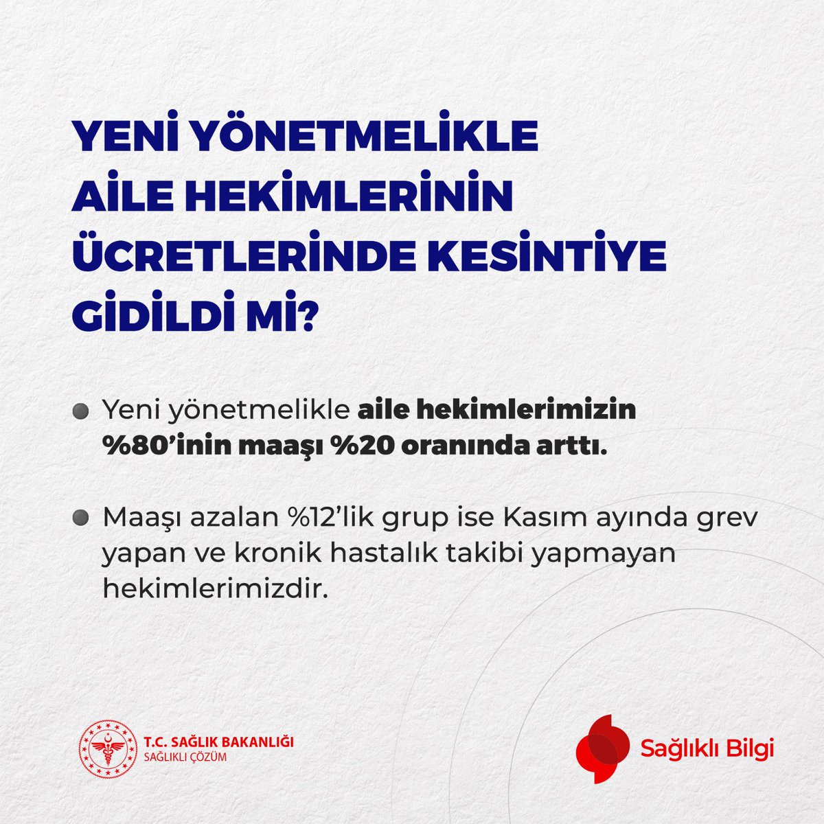 Sağlık Bakanlığı, Aile Hekimliği Yönetmeliği'nde yapılan değişikliklerle ilgili provokasyonlara cevap verdi.