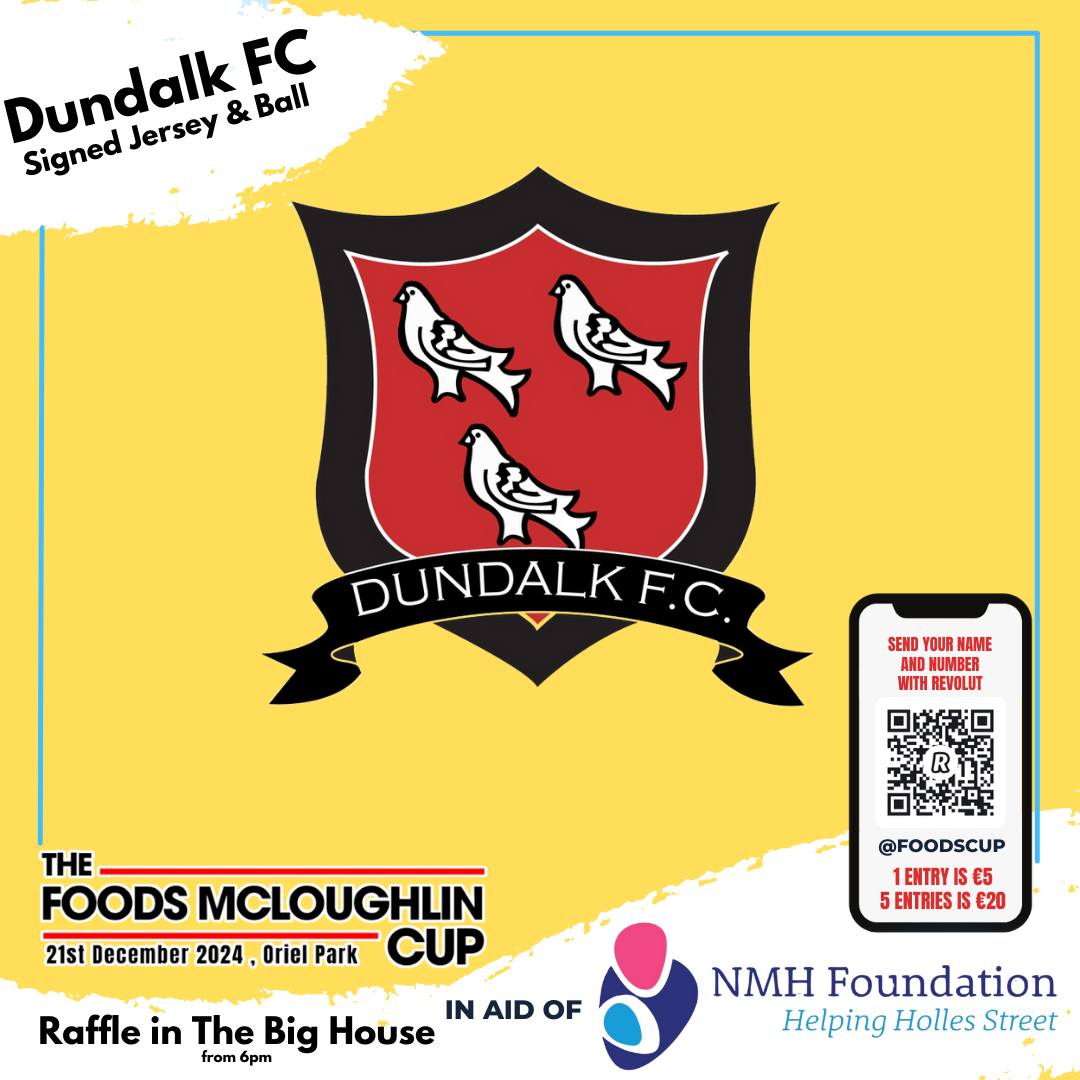 ⚽️ FOODS CUP | The Foods McLoughlin Cup takes place in Oriel Park on Saturday. Please support the event if you can.

Check out their Facebook page for more info: facebook.com/foodscup