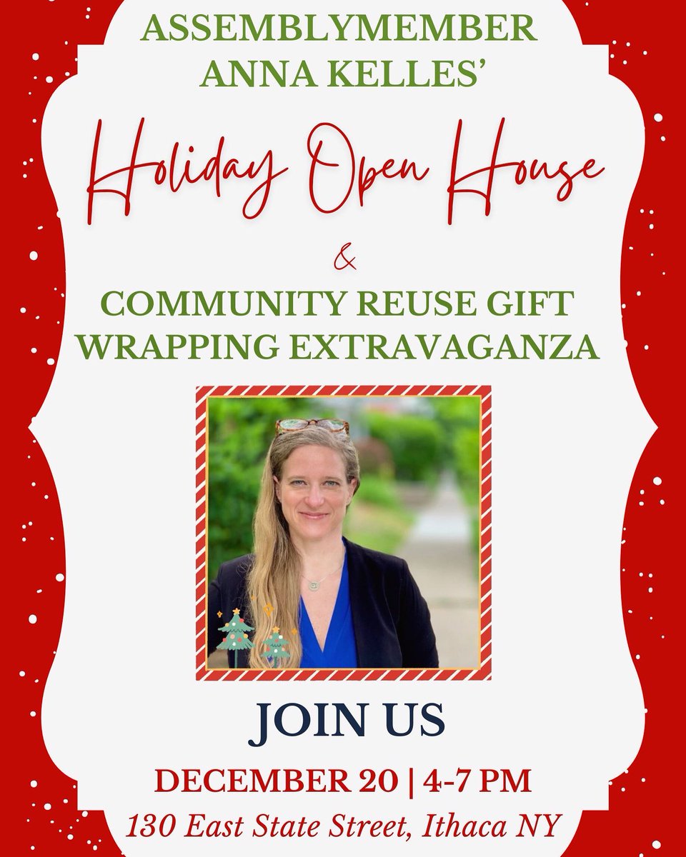 TODAY from 4-7pm join us for our 2nd Annual Holiday Open House &amp; Community Reuse Gift Wrapping Extravaganza! 

Each year, over 2million lbs of wrapping paper end up in landfills. Let’s do our part to reduce that number! 

Bring presents to wrap &amp; enjoy the holiday cheer! 🎁🎄🎅🏼☃️