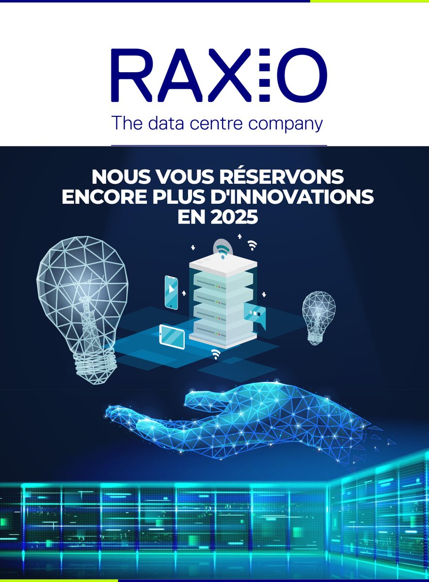 RaxioR's tweet photo. Revue d'une année marquée par l'innovation et la responsabilité sociale.
Chez Raxio RDC, nous avons franchi de nouvelles étapes en 2024.
Prêts pour 2025 ?
#Raxio #Rétrospective2024 #Innovation #RaxioDataCenter https://t.co/0XQHbrEIrf