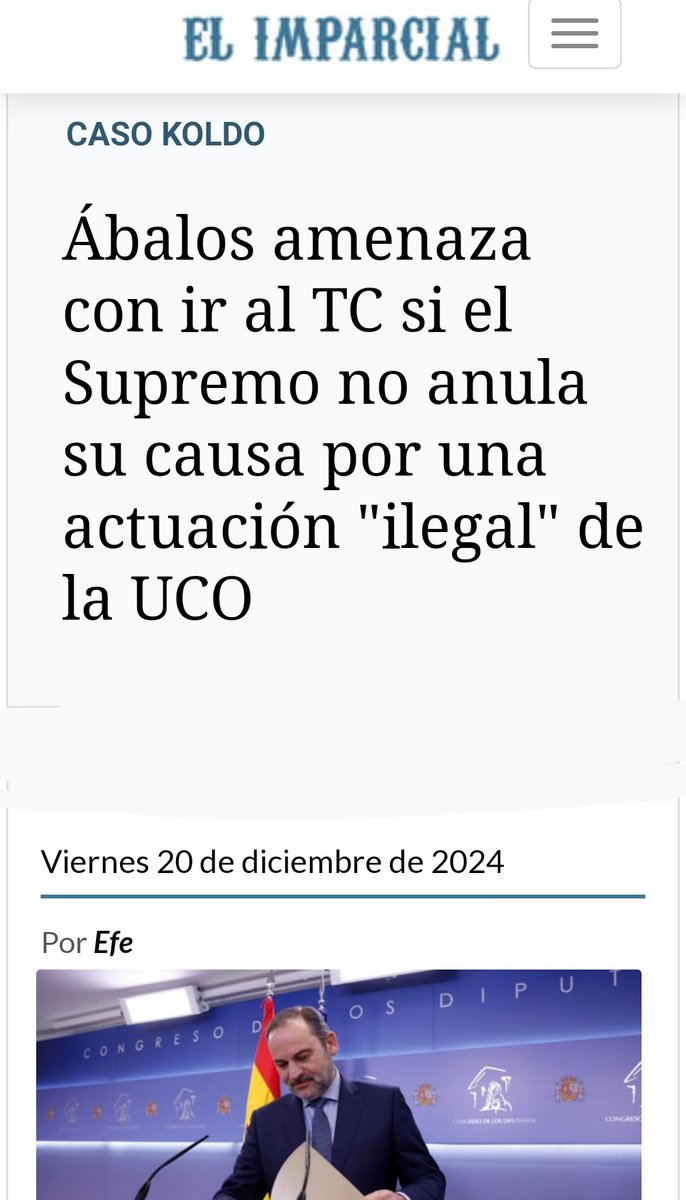 Sandraladronde1's tweet photo. El sinvergüenza de Abalos , quiere escaquearse  y acusar a la UCO de fabricar pruebas en su contra . 
La UCO no da puntada sin hilo !
Uno de los mayores hdp de España se quiere salvar de toda acusación .

Junto a su amo riéndose de todos los Españoles , nosotros ! https://t.co/4KI2uxEBV6