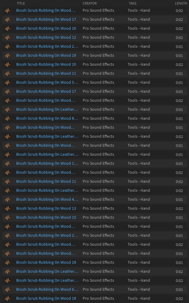 I can't be the only one who doesn't find the 20 variations of brush scrubbing on wood helpful