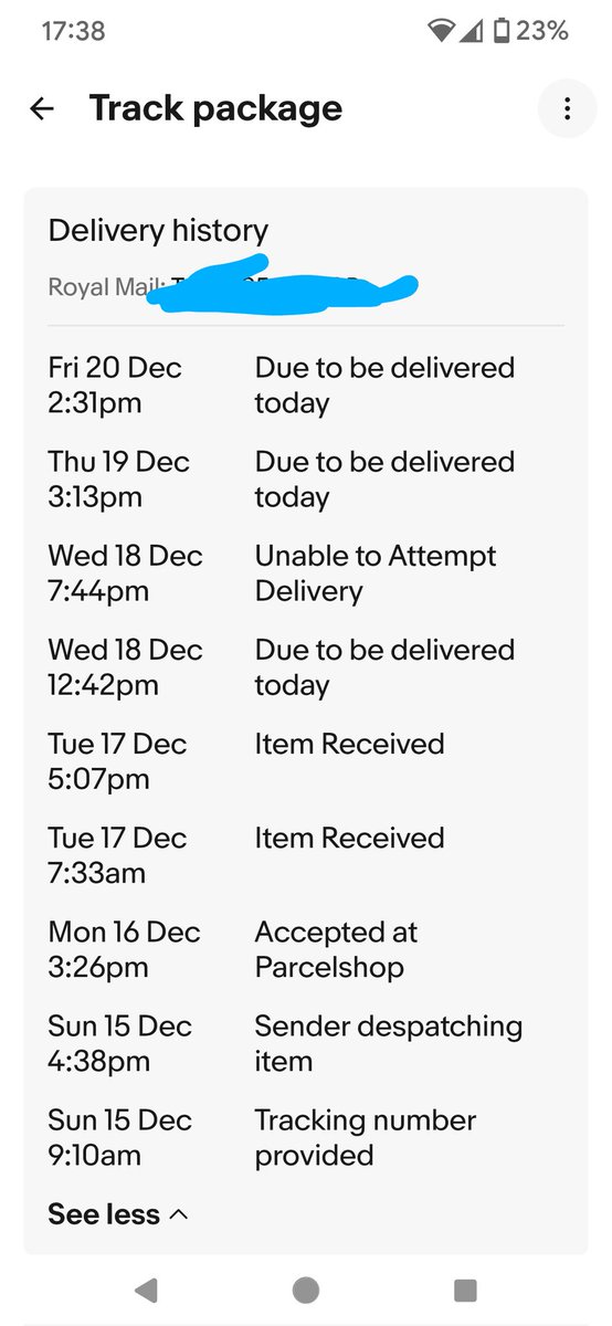 amprev9's tweet photo. @RoyalMail @RoyalMailHelp My heart always sinks when you know a delivery is coming via Royal Mail. Awful. https://t.co/sgRK6uOP10