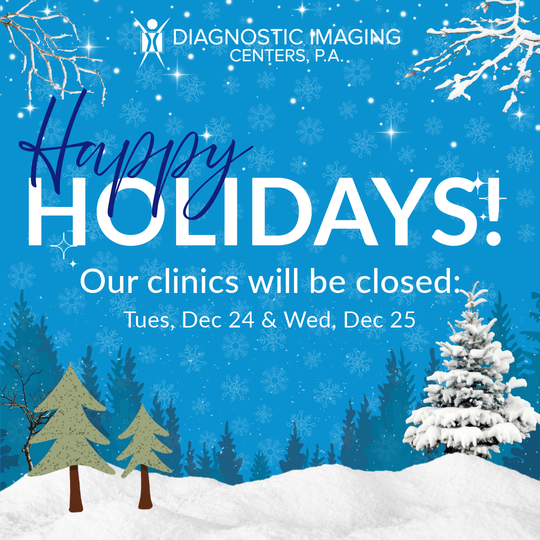 Diagnostic Imaging (@dic_kc) on Twitter photo The holiday season is upon us! We will be closed Christmas Eve & Christmas Day to allow our staff to be with their loved ones. We will see you again on Thursday 12/26 with normal business hours at all nine locations. #CenteredOnYou The holiday season is upon us! We will be closed Christmas Eve & Christmas Day to allow our staff to be with their loved ones. We will see you again on Thursday 12/26 with normal business hours at all nine locations. #CenteredOnYou