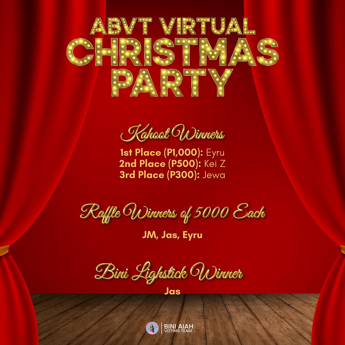 BiniAiahBVT's tweet photo. A massive THANK YOU to everyone who joined our virtual Christmas party! We hope you enjoyed the games, raffles, and giveaways as much as we did!
Special shoutout to everyone who voted for Aiah this year โ ABVT loves you all ๐ฉต
Wishing you all a joyous holiday season filled with love, laughter, and good cheer. Thank you for being a part of this wonderful celebration! ๐
#ThankYouNinangs