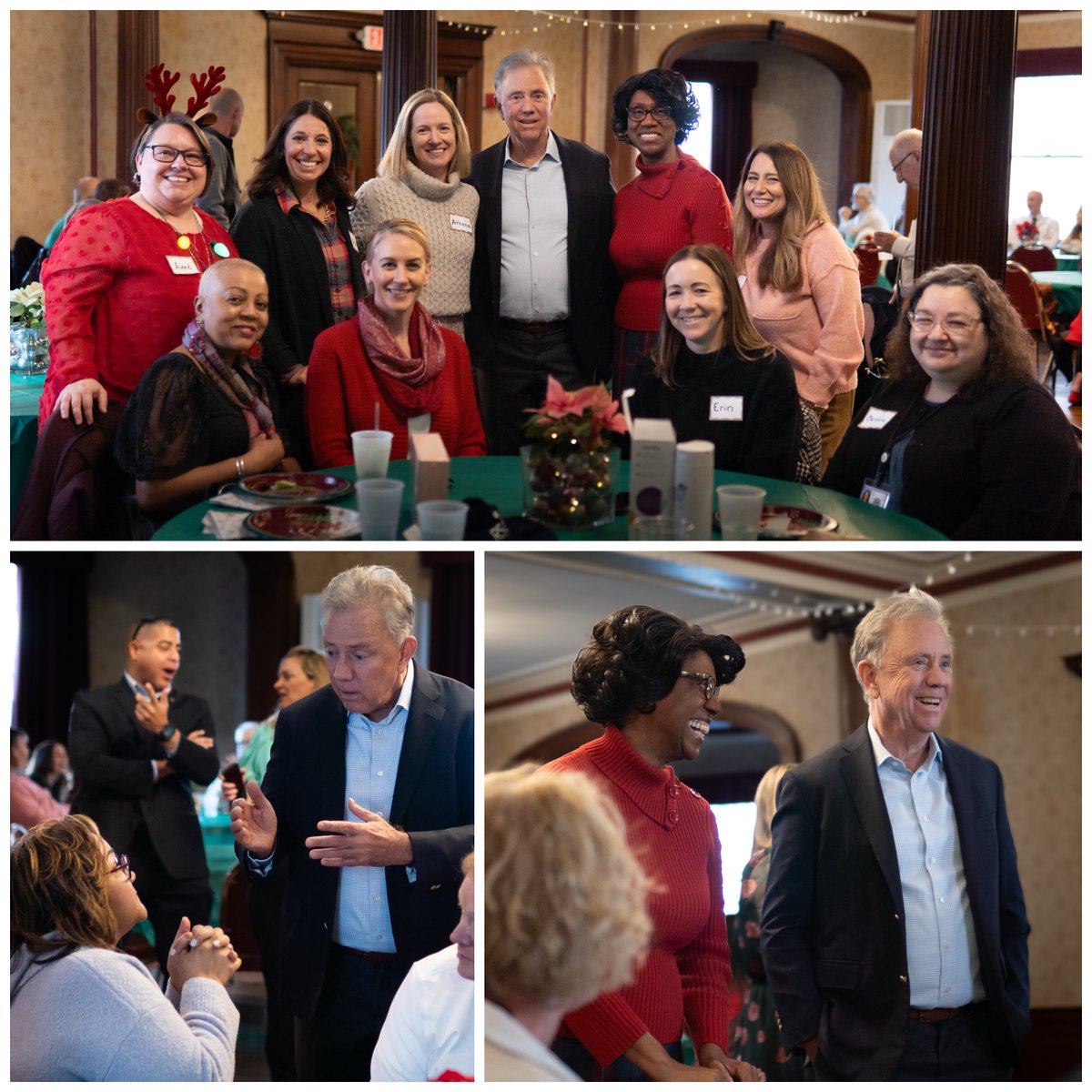 EducateCT's tweet image. Thank you, @GovNedLamont, for visiting our holiday gathering yesterday and recognizing the important work being done at CSDE. Your words celebrating CT’s educators and school communities inspire us all. 

We deeply appreciate the time you spent engaging with our staff. Your…