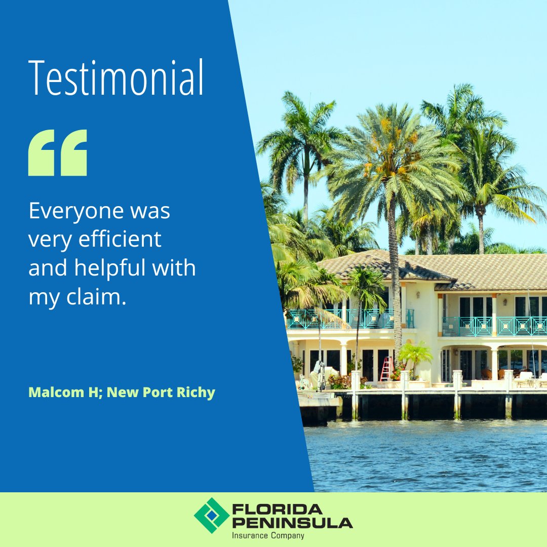 FLPenInsCo's tweet image. When it matters most, we deliver. 💪 Malcolm’s claim was fast, fair, and stress-free — just the way it should be. ⭐️ Hear what others say about us: floridapeninsula.com/reviews?utm_so…

#HappyHomeowners #FloridaPeninsula #CustomerFirst