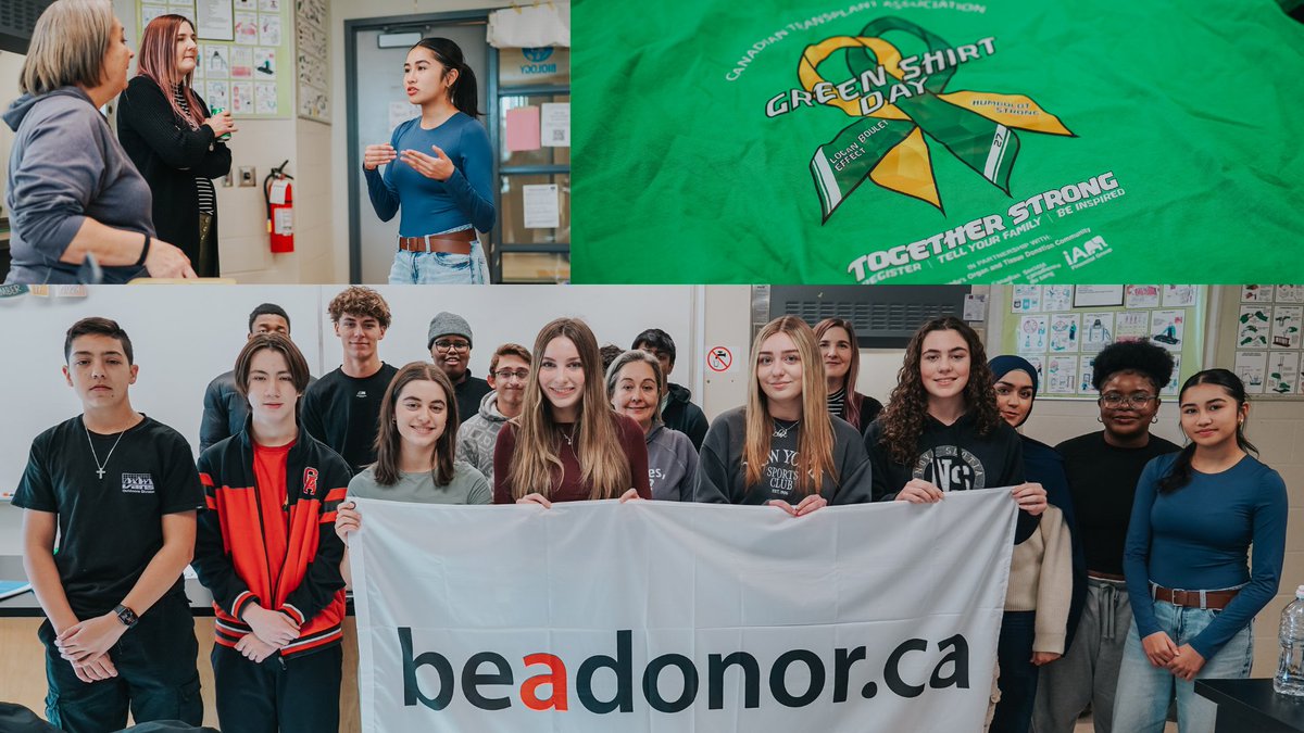 Ottawa Catholic School Board (@ottcatholicsb) on Twitter photo At <a href="/StFXOCSB/">St. Francis Xavier High School</a>, students learned about organ and tissue donation from Kelly Thomson, RN, and Tina Proulx, a lung transplant recipient. A powerful lesson on generosity and hope. <a href="/TrilliumGift/">Trillium Gift of Life Network (Ontario Health)</a> 🫀🫁
🔗Learn more: ocsb.ca/2024/12/20/a-p…
🔗beadonor.ca
#ocsbBeCommunity At <a href="/StFXOCSB/">St. Francis Xavier High School</a>, students learned about organ and tissue donation from Kelly Thomson, RN, and Tina Proulx, a lung transplant recipient. A powerful lesson on generosity and hope. <a href="/TrilliumGift/">Trillium Gift of Life Network (Ontario Health)</a> 🫀🫁
🔗Learn more: ocsb.ca/2024/12/20/a-p…
🔗beadonor.ca
#ocsbBeCommunity