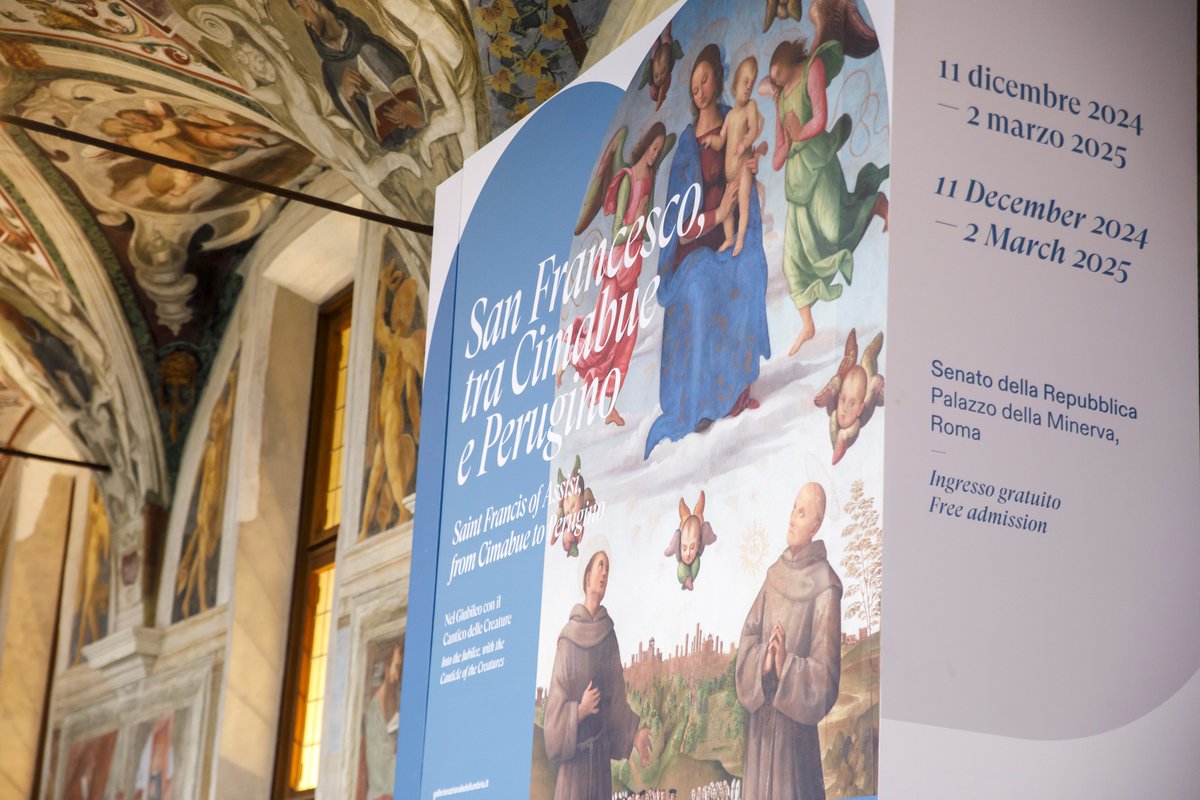 SenatoStampa's tweet photo. #SanFrancesco. La mostra al #PalazzodellaMinerva è aperta dal lunedì al venerdì (h 10-13, 15-18) e chiusa sabato, domenica e festivi. Aperture straordinarie: 29 dicembre; 6, 25-26 gennaio; 16 febbraio; 1-2 marzo https://t.co/mHUf9l5dgL Percorso privo di barriere architettoniche https://t.co/OJ8LgJ4wOu