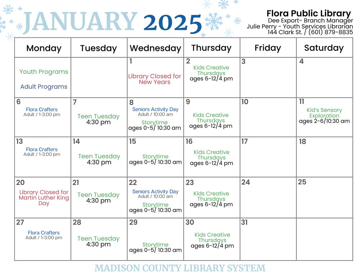 We have so many great programs planned for 2025! Come see us!