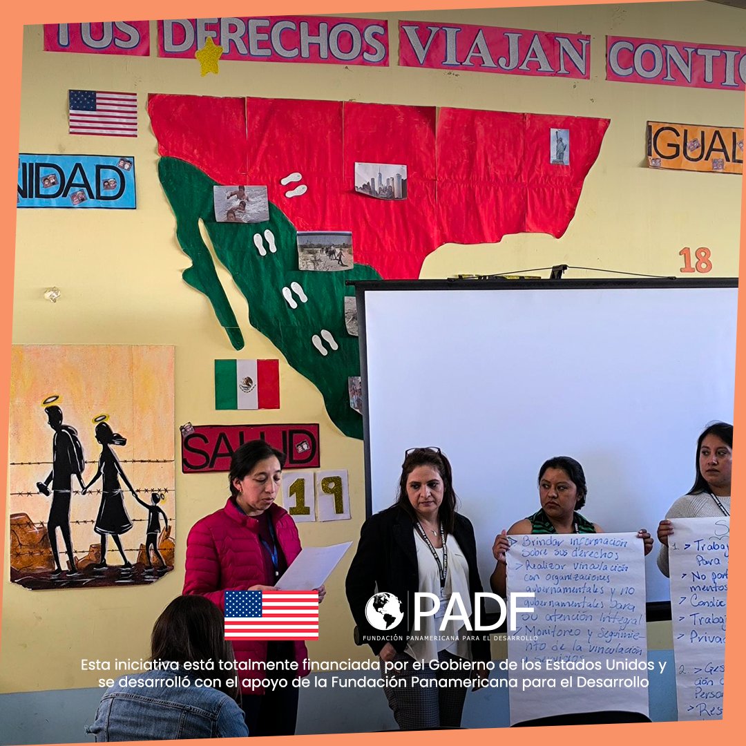 🤝 En colaboración con la Secretaría de Bienestar Social, PADF llevó a cabo un taller sobre la detección de víctimas de trata de personas en la ruta migratoria.
🏠  Esta iniciativa tuvo como objetivo capacitar al personal para detectar y mitigar la trata de personas migrantes.