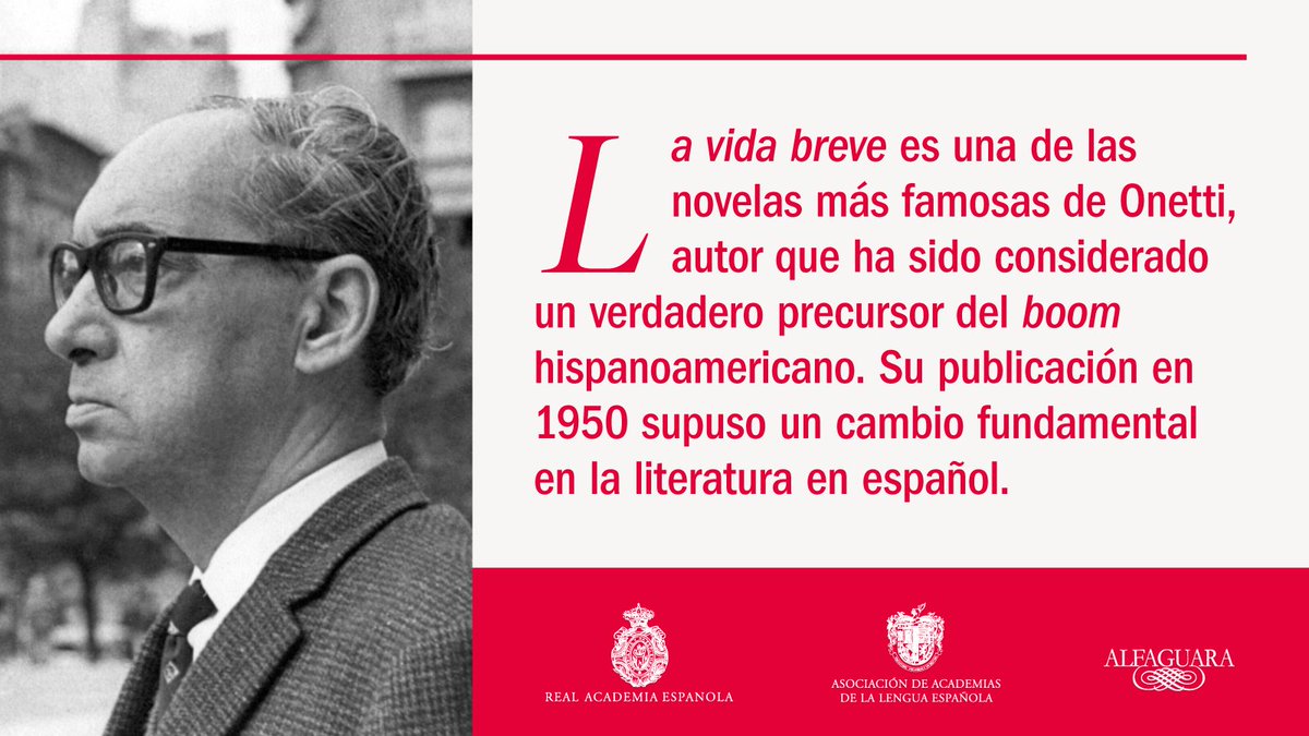 Viajen al mítico territorio de Santa María con la nueva edición conmemorativa de la RAE y la <a href="/ASALEinforma/">ASALE</a> de la obra «La vida breve» (<a href="/AlfaguaraES/">Alfaguara</a>), del escritor uruguayo Juan Carlos Onetti.

Ya disponible: ow.ly/nhOh50UtveH.