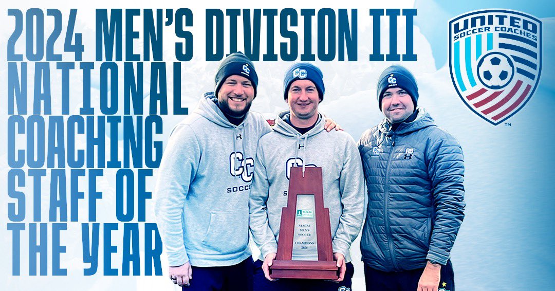 A HUGE congratulations to Reuben Burk, Andrew Storton and Lee Elliott on being named United Soccer Coaches Division III Coaching Staff of the Year! #GoCamels