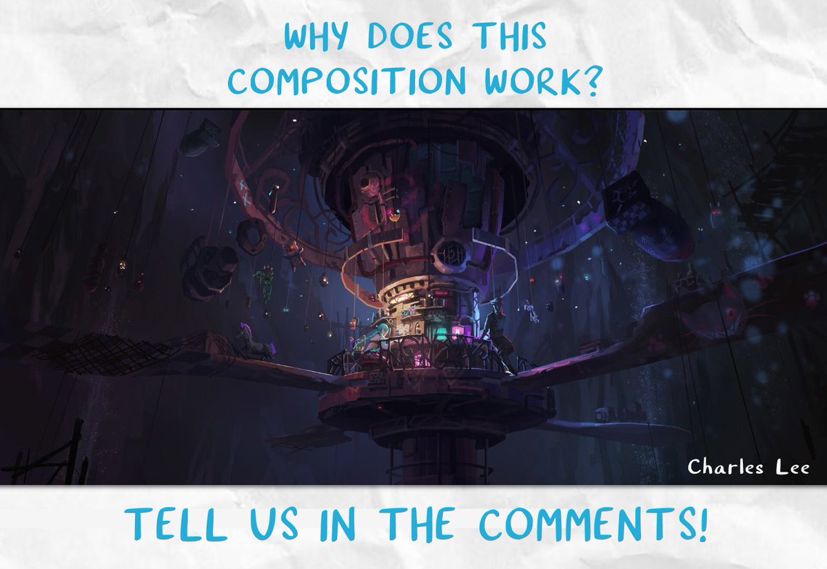 TheFramebyFrame's tweet image. Let's test those Animator eyes in this Arcane Concept Art from Fortiche &amp;amp; Artist Charles Lee! 👀 Why does this composition work?

Source: The Art and Making of Arcane Book (2024)

#agorastudio #framebyframe #animation #arcane #fortiche