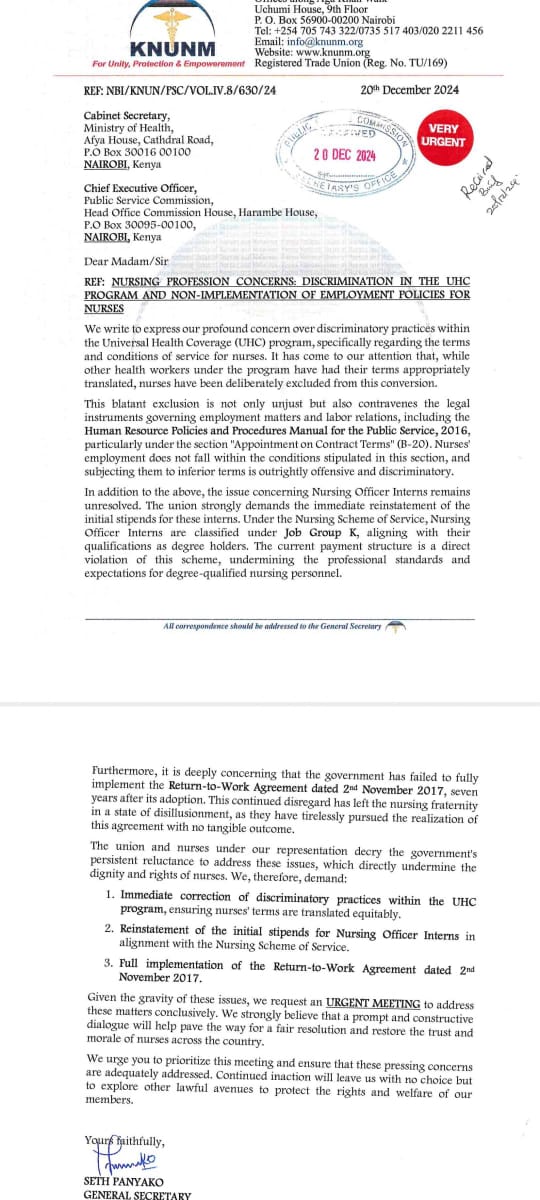 Mama KNUNM's latest memo is nothing but PR. We’re not fools—they’ve long abandoned us while cozying up to the government. It’s time nurses unite to oust the SG 🐁ko, our first enemy within. Let’s reclaim our union and fight for what’s right