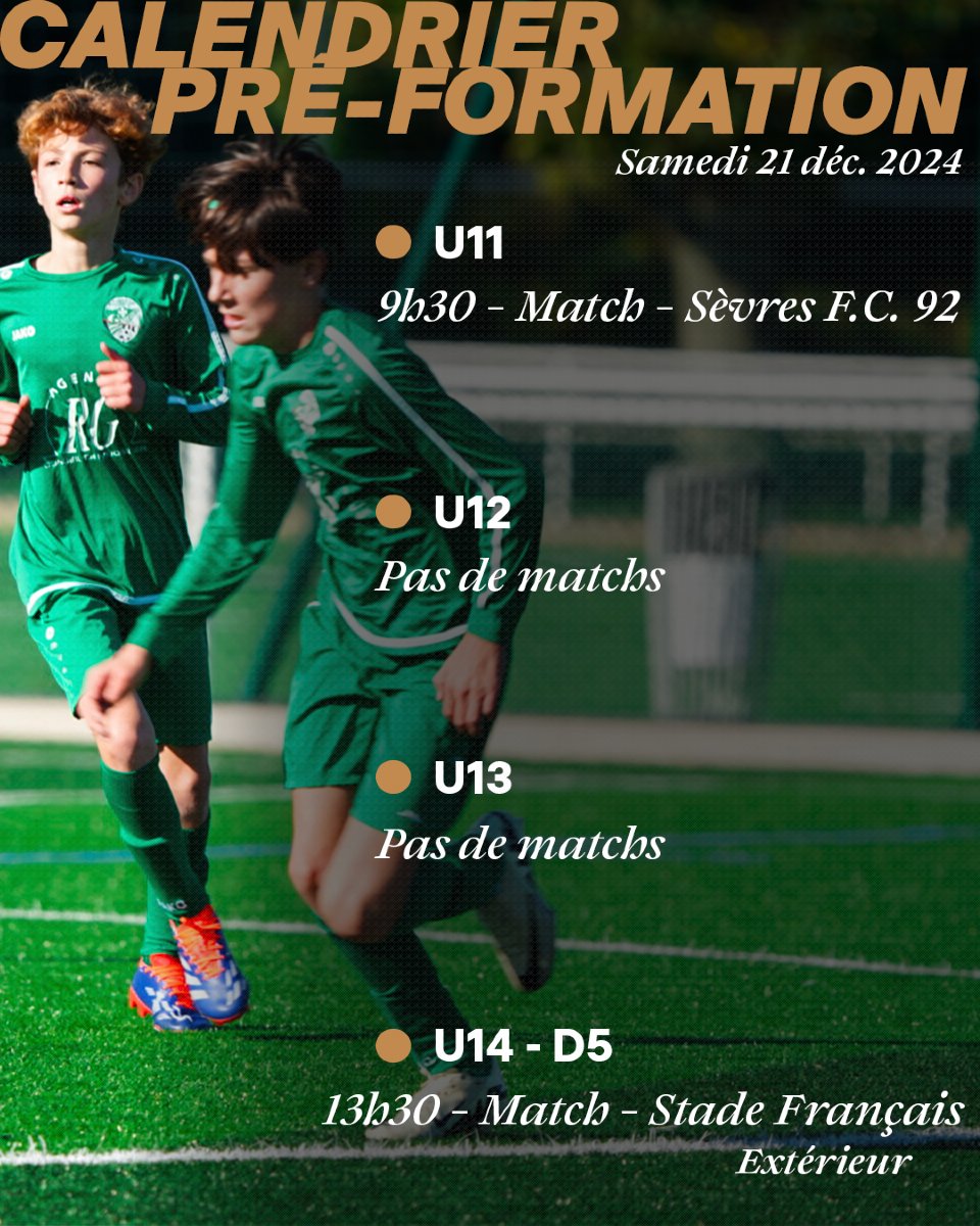 Gvfc_92's tweet photo. 📆 PAR ICI LE PROGRAMME !

Dernier week-end de compétition avant la trêve hivernale, découvrez ce qui attend nos équipes avant les fêtes ! 

En vert et blanc ! 🟢⚪ https://t.co/KUuiWaNrOu