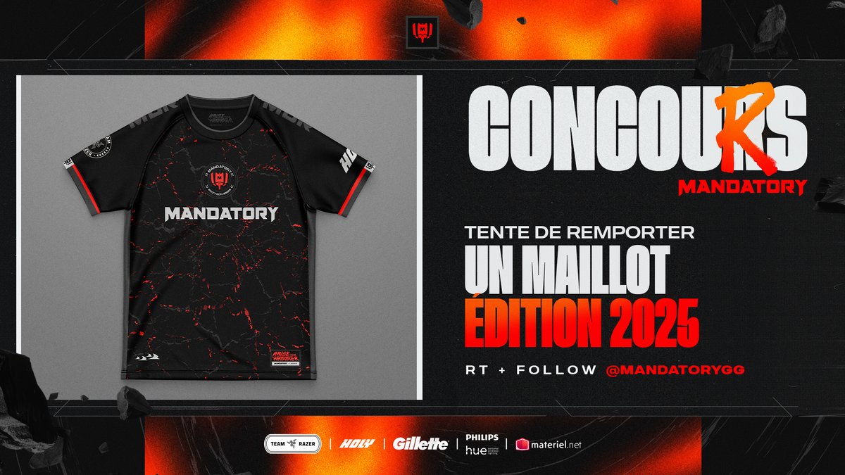 Quelle belle journée pour vous faire gagner un maillot Mandatory 2025, vous ne trouvez pas ? 

Pour participer : 
🔄 RT ce tweet
👤 Follow <a href="/MandatoryGG/">Mandatory</a>

📆 TAS le 31/12