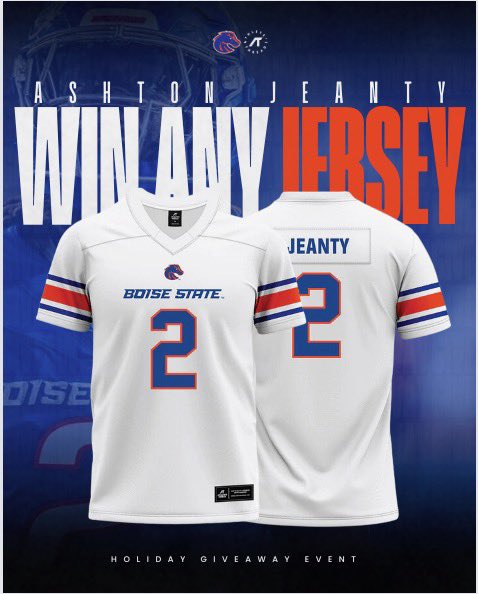 Bronco Bleymaier (@broncobleymaier) on Twitter photo GIVEAWAY TIME
We’re giving away 2 Athlete's Thread Ashton Jeanty Jerseys to 2 people!
HOW TO ENTER:
Repost this post and follow <a href="/BroncoBleymaier/">Bronco Bleymaier</a>, <a href="/SSN_BoiseState/">SSN-Boise State</a> and <a href="/AthletesThread/">Athletes Thread</a>
Bonus Entries:
1. Each comment with a tag is 5 extra bonus entries, the more people you tag the GIVEAWAY TIME
We’re giving away 2 Athlete's Thread Ashton Jeanty Jerseys to 2 people!
HOW TO ENTER:
Repost this post and follow <a href="/BroncoBleymaier/">Bronco Bleymaier</a>, <a href="/SSN_BoiseState/">SSN-Boise State</a> and <a href="/AthletesThread/">Athletes Thread</a>
Bonus Entries:
1. Each comment with a tag is 5 extra bonus entries, the more people you tag the