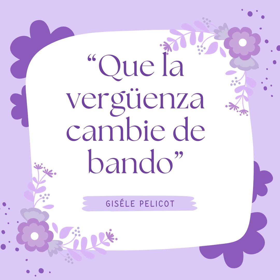 20.12.24 - Llegó el momento de cambiar el foco, que el peso y la vergüenza recaigan sobre quienes ejercen la violencia y no sobre las víctimas. Toda la sociedad somos responsables de erradicar la violencia contra las mujeres.

#giselepelicot #violenciadomestica