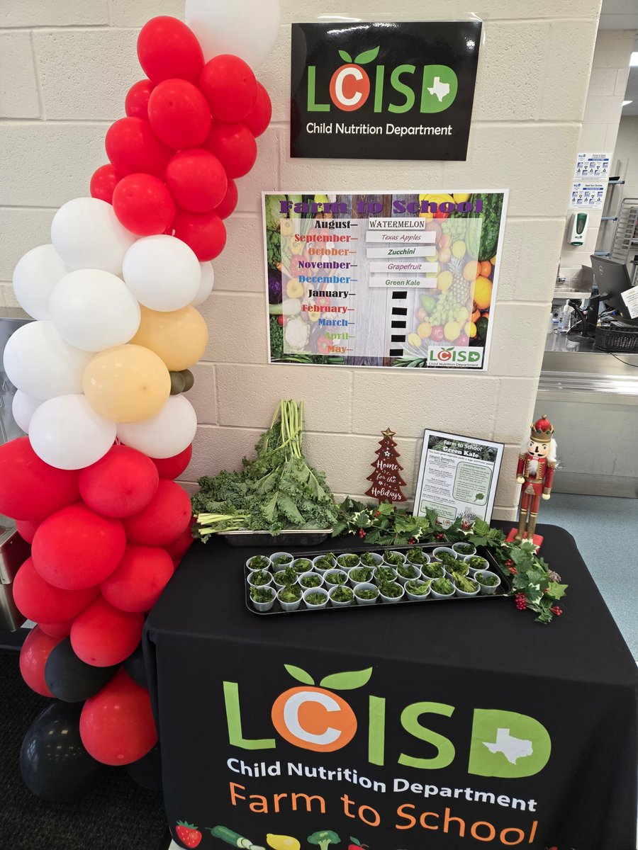 Farm to School fun from local farms to cafeteria trays! Yesterday students across the district enjoyed tasting fresh, nutritious green kale straight from McAllen, Texas! #FarmtoSchool #LCISDwefeedkids