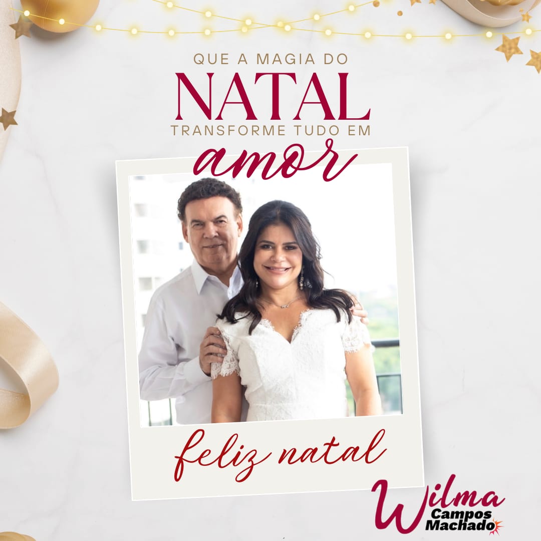 FELIZ NATAL! Que Vocês possam viver essa época natalina em plena alegria, e na companhia de suas famílias. Será o primeiro Natal sem a presença do nosso saudoso e inesquecível Deputado Campos Machado. Mas continuamos juntos, por SP e pelo Brasil.         
Wilma Campos Machado