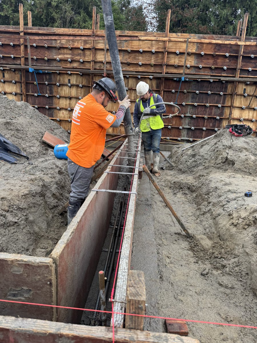 Concrete foundations underway in Bremerton, WA