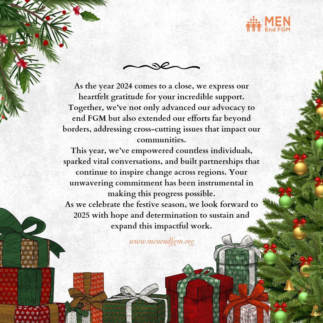 TonyMwebia's tweet photo. We have so many lovely people who have been so sweet to @MenEndFGM throughout the year 2024. ❤️  Asanteni Sana. #MenEndFGM https://t.co/20mhj8GjwP