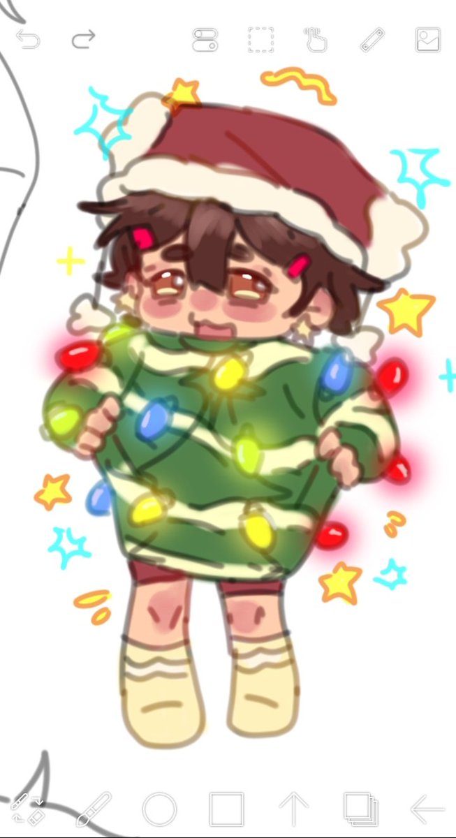 suétercito navideño ( ‾᷄ᵋ ‾᷅ * ) 𔓕  #aquinofanart 🎇🎄