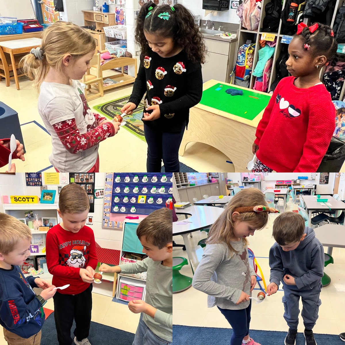 TomlinsonMary14's tweet photo. I was a guest teacher in kindergarten this morning and had so much fun! We played pass the ornament during morning meeting and made gingerbread play-dough after reading Tough Cookie. @VV_Voyagers @VVMiss_Scott #backinkindergarten #justlikeridingabike #timeforwinterbreak https://t.co/Oxg4pEDvpc