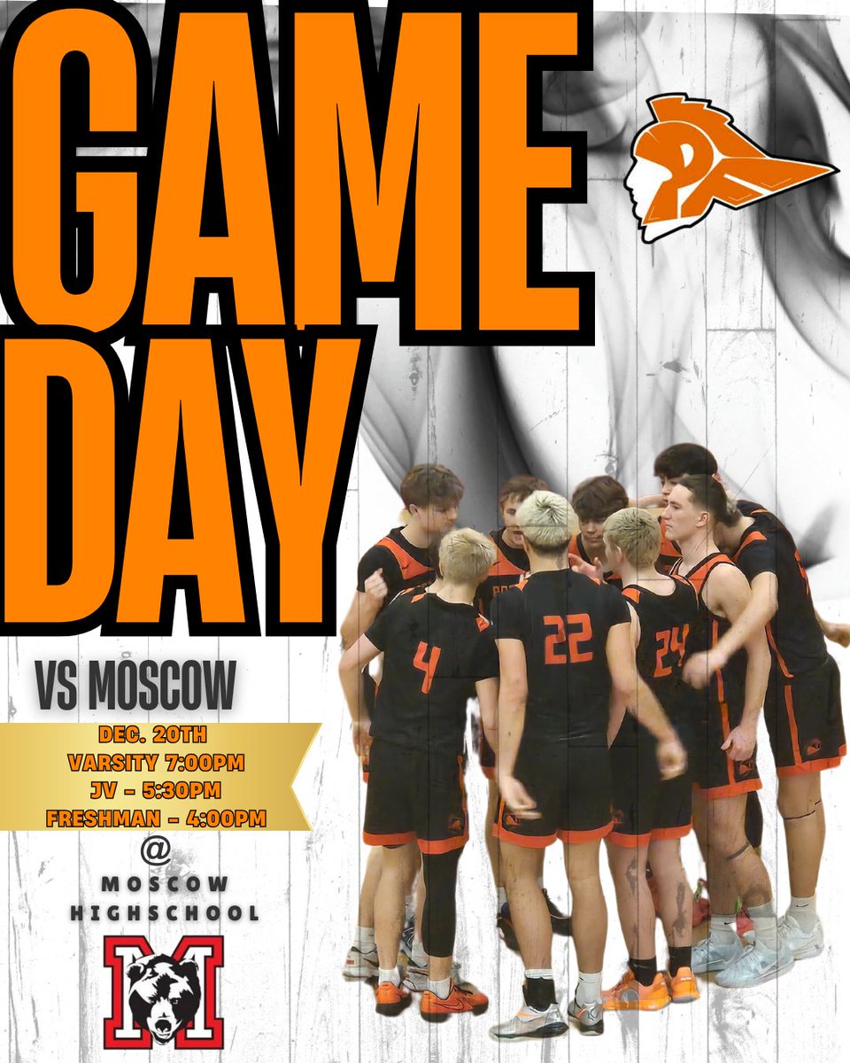 🏀 Game Day Alert! 
It’s GAME DAY!  Post Falls Boys Basketball team are back on the road as they travel to Moscow High School.
Date: 12-20-2024 
Tip-off: Freshman-4:00PM, JV -5:30PM, Varsity 7:00PM 
Location: Moscow High School
Let’s go Post Falls!
#GameDay #Basketball #Gotrojans