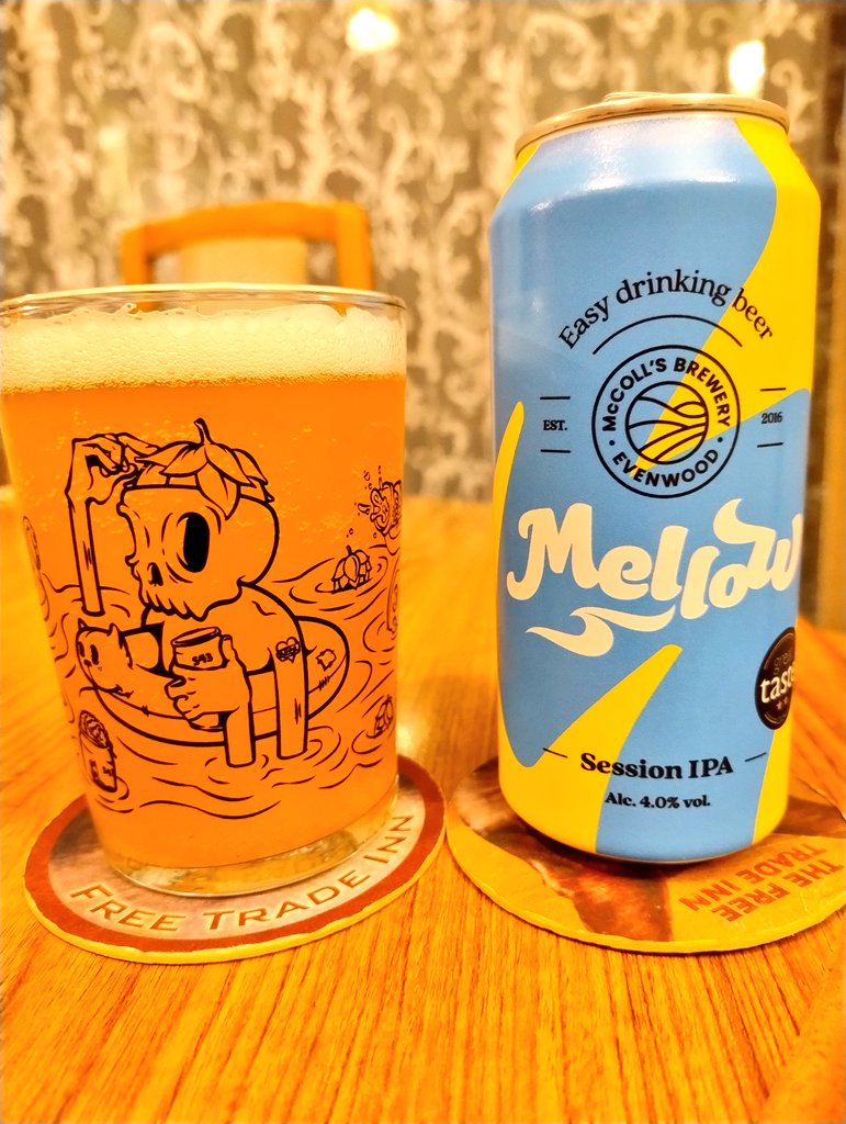 Mellow. A Session IPA 4% <a href="/McCollsBrewery/">McColl's Brewery</a> Hazy and Hoppy 
Citra and Azacca hops is a Classic combo on #BeersOnFriday