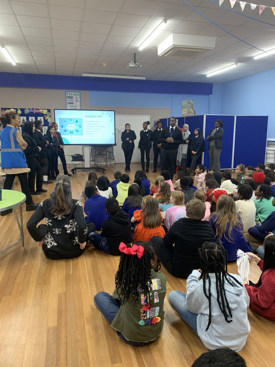 This assembly, lead by Year 11 a group of committee leaders was incredibly inspiring. 

They taught the chn about: the positives of being ‘different’, racism &amp; how to stand against it, &amp; what good leaders do. 

We were all in awe of their confidence. 

Thank you @NIA_Northampton