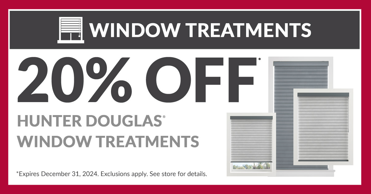 New Hunter Douglas window treatments will optimize the natural light, style, and energy efficiency in your home. Check out our monthly special to learn how you can save: bit.ly/3S2GAf9