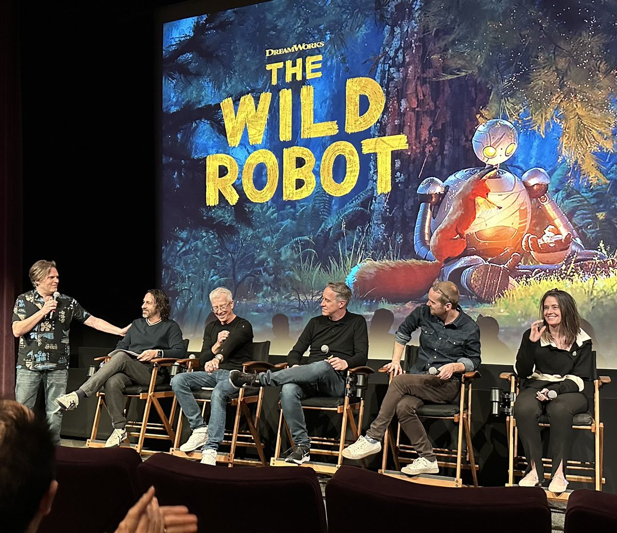 heidijogilbert's tweet image. So fun to be back at Disney again for The Wild Robot.  One of my favorite panels yet.  Such good questions! Thank you for making us feel so welcome! 🥰