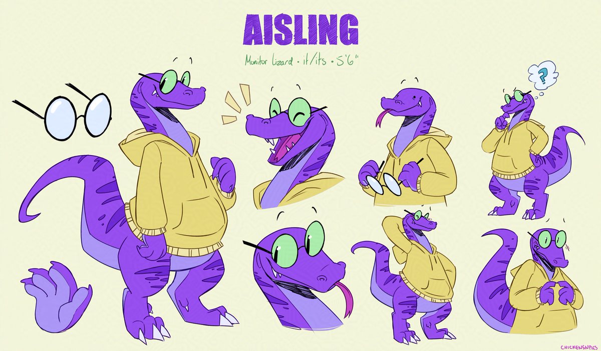 lil nerd lizard i designed recently 😌