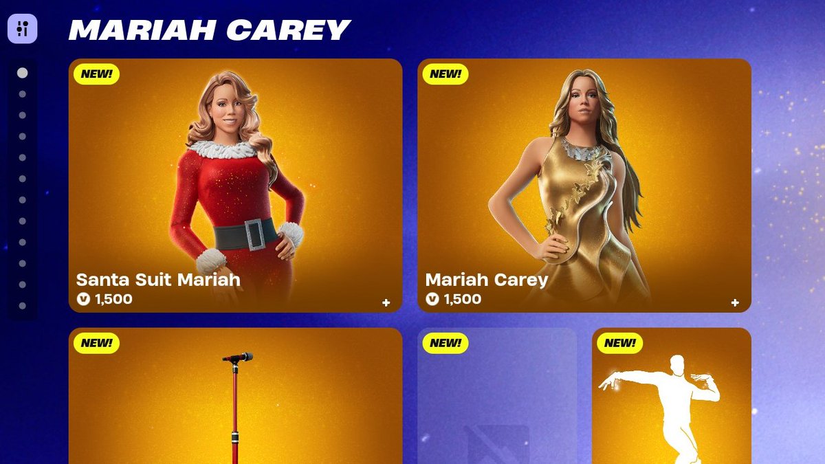 Mariah Carey + more new Christmas cosmetics are out now in the #Fortnite itemshop!

Use Code 'ShopRoyale' to support me ❤️ #EpicPartner