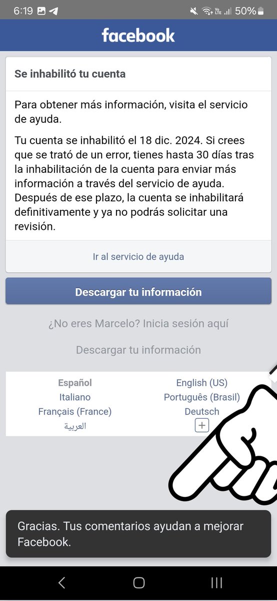 #MetaResponde 

A TODOS, ABRAN SU APP DE INSTAGRAM Y FACEBOOK PARA PODER ENVIAR UN REPORTE, ADJUNTEN SUS CAPTURAS DE PANTALLA Y TAMPOCO SPAMEEN, BASTA CON UNA O DOS VECES PARA ASEGURARSE! 

#MetaResponde <a href="/Meta/">Meta</a>