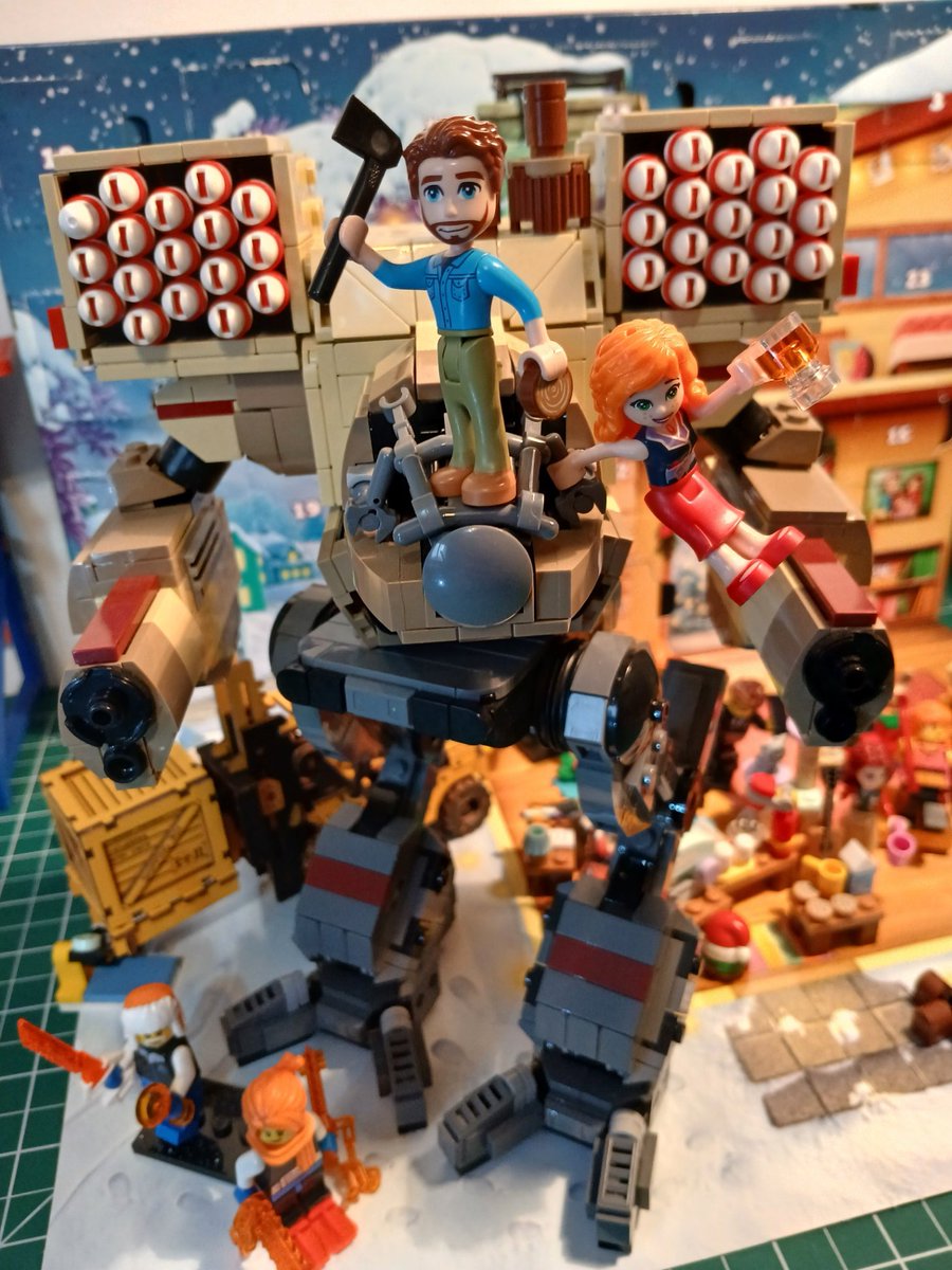 HelixVindictus's tweet photo. #LegoFriends Advent Calendar 2024, Day 20: I have my Timberwolf... but now I have an Axman! Paisley's daddy as wood-chopping hunk. #Lego #IcePlanet #MommyHelix #BattleTech #MechWarrior #FASAcorporation #ForkliftCertified https://t.co/0Y9Us5sq1P