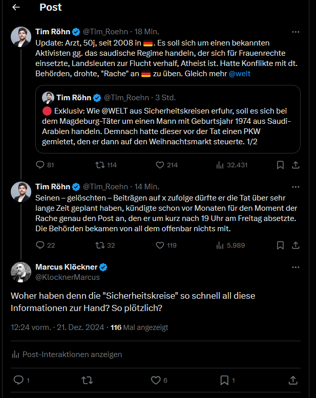 KlocknerMarcus's tweet photo. Man sieht es. Und staunt. Woher haben "Sicherheitskreise" innerhalb von kürzester Zeit all diese Informationen zu einem mutmaßlichen Täter? Und wie schnell diese Informationen (?) dann auch noch an die Presse gelangen. 
Sagenhaft. https://t.co/fOUw279X7W