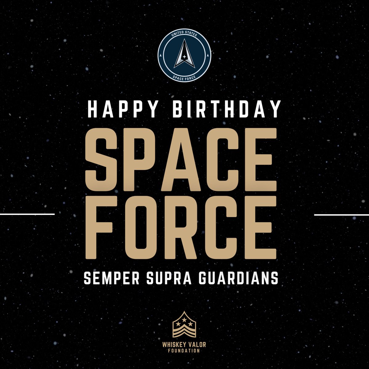 Whiskey Valor Foundation (@whiskey_valor) on Twitter photo Happy 5th birthday to the <a href="/SpaceForceDoD/">United States Space Force</a>. Semper Supra! Thank you for your dedication and service!
#WhiskeyValor #WVF #SpaceForce #SemperSupra #Guardians Happy 5th birthday to the <a href="/SpaceForceDoD/">United States Space Force</a>. Semper Supra! Thank you for your dedication and service!
#WhiskeyValor #WVF #SpaceForce #SemperSupra #Guardians