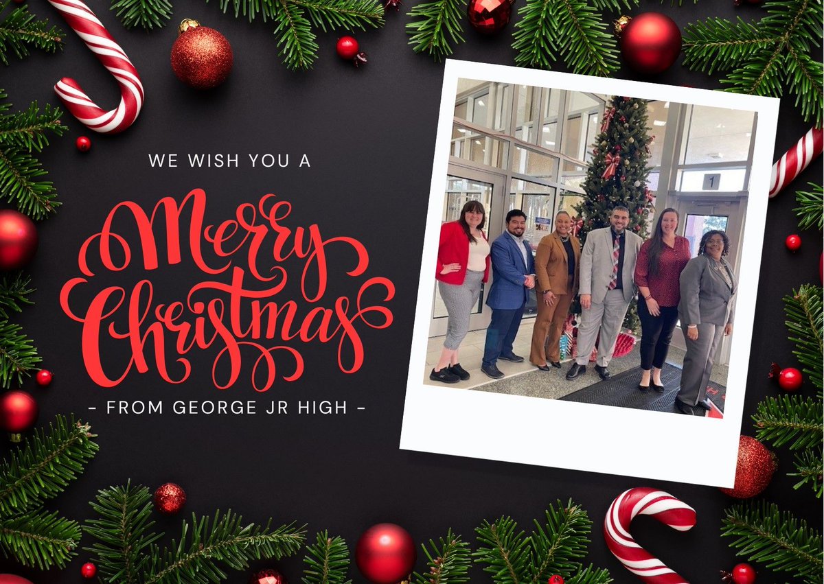The Instructional Leadership Team at George Junior High sends heartfelt wishes for a merry Christmas and a joyful holiday season! Stay safe, enjoy some relaxation, and we look forward to seeing everyone upon their return! #RangerPride