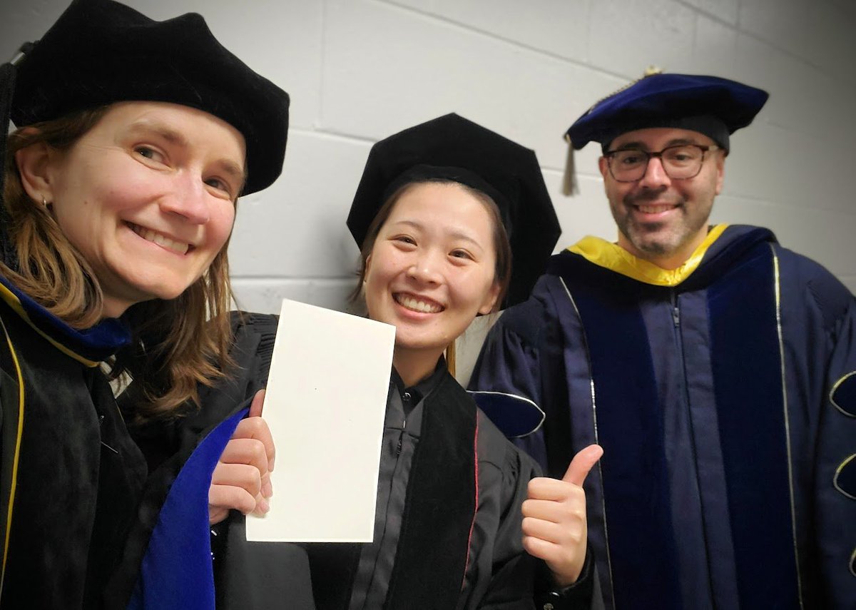 Rebecca Roston (@rebecca_roston) on Twitter photo Celebrating Fangyi Li today! Her work may change how some photosynthetic traits are measured in fields and taught me how little I know about cold tolerance!
She graduated with her Ph.D. today hooded by <a href="/szintri/">James Schnable</a> and myself, her co-mentors. <a href="/UNL_PSI/">UNL PSI</a> <a href="/unlagrohort/">Nebraska Agronomy and Horticulture</a> <a href="/UNL_Biochem/">Nebraska Biochem</a> Celebrating Fangyi Li today! Her work may change how some photosynthetic traits are measured in fields and taught me how little I know about cold tolerance!
She graduated with her Ph.D. today hooded by <a href="/szintri/">James Schnable</a> and myself, her co-mentors. <a href="/UNL_PSI/">UNL PSI</a> <a href="/unlagrohort/">Nebraska Agronomy and Horticulture</a> <a href="/UNL_Biochem/">Nebraska Biochem</a>