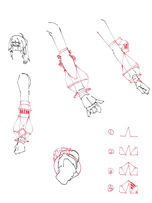 クロワちゃんの篭手を練習しているなど 